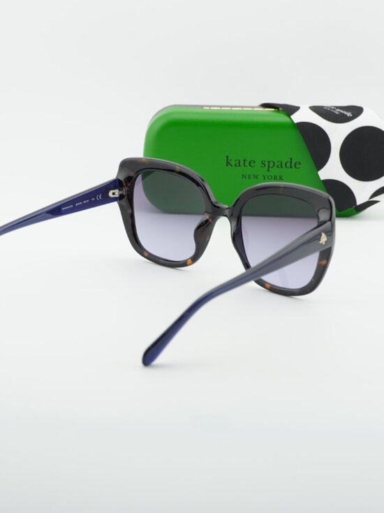 Kate Spade SHAINA/O/S 0JBW GB Square Sunglasses - Havana/Blue main image 8